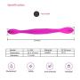 Silicone Waterproof Double Head Massager is an Energetic 7 Frequency Slim Toy for Men and Women