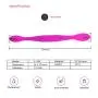 Silicone Waterproof Double Head Massager is an Energetic 7 Frequency Slim Toy for Men and Women