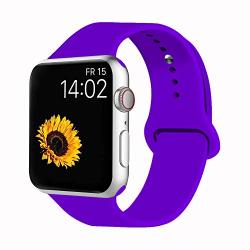 VATI Sport Band Compatible for Apple Watch Band 38mm 40mm 42mm 44mm, Soft Silicone Sport Strap Replacement Bands Compatible with 2019 Series 5 iWatch Apple Watch Series 4/3/2/1, Sport, Nike+, Edition