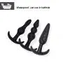 Mayli Beginner Anales Trainer Kits Soft Silicone Starters Set T-bar Base Toys, 6 Pcs + 1 Gift Ring