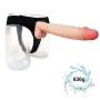 Relaxation Pressure Wand, Female Realistic Lifelike for Women Silicone Adult Toys with Strong Suction Cup Flesh Color PVC+ Leather Pants (29cm/11.4in)
