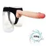 Relaxation Pressure Wand, Female Realistic Lifelike for Women Silicone Adult Toys with Strong Suction Cup Flesh Color PVC+ Leather Pants (29cm/11.4in)