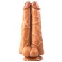 9.8 Inch Realistic Double Layer Silicone Toy with Strong Suction Cup