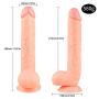 Womens 11 Inch Suction Cup Silicone Soft-??ld?, Realistic Texture and Real Touch Toys