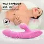 USB Rechargeable Handheld Sucking Wand Massager with Heating Function Waterproof Silicone Powerful Wireless 3 in 1 Vibrating and Sucking Modes Vibrant Toy(Pink)