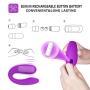 Huluda Women Vib Portable Silicone G-S Stimulate Mssager Toy for Couple