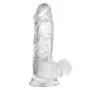7 Inch Clear Dildo, Shanhai Silicone Waterproof Realistic Sex Penis with Suction Cup Vaginal G Spot Toy for Women and Couples