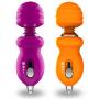 Mini Multi Speed Platinum Silicone Vibrator - Clitoral Pocket Stimulator - USB Rechargeable - Sex Toy for Women - Sex Toy for Couples (Orange)