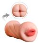 Ergonomic Design Double Holes Silicone Dolls Mens Adult Toys,Underwear Silicone Artificial 3D Realistic Lifelike Toys for Men Male with 2 Entries Cup Toys, T-Shirt