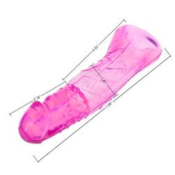 Condom Extender, Oomph! Crystal Soft Silicone Penis Extender Enlarger Sleeve Condom Sexual Delay Ejaculation Toy for Men (Lengthen 70mm) Pink