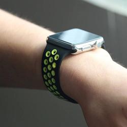 YC YANCH Compatible for Apple Watch Band 38mm 40mm 42mm 44mm,Soft Silicone Sport Band Replacement Wrist Strap Compatible for iWatch Apple Watch Series 4/3/2/1,Nike+,Sport,Edition, S/M M/L Size