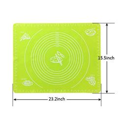 POKALI Extra Large Silicone Heat Resistant Nonskid Table Mat, Kitchen Food Grade Non-Stick Silicone Pastry,Mat Pizza Mat, Placement Mat, Dab Mat, Silicone Baking Mat (23.215.5, Bule/Green)-2pack