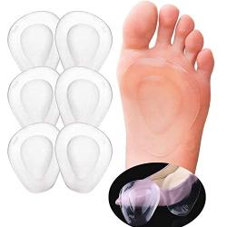 JKcare Gel Metatarsal Pads (Adhesive-Backed), Ball of Foot Cushions, Forefoot Support for Metatarsalgia, Morton’s Neuroma, Aching Feet Pain Relief- 6 Pack