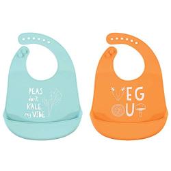 Hudson Baby Unisex Baby Silicone, Waterproof Bibs