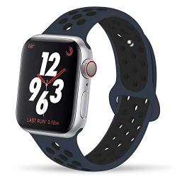 YC YANCH Compatible for Apple Watch Band 38mm 40mm 42mm 44mm,Soft Silicone Sport Band Replacement Wrist Strap Compatible for iWatch Apple Watch Series 4/3/2/1,Nike+,Sport,Edition, S/M M/L Size
