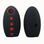 Coolbestda Black Silicone Key Fob Skin Jacket Cover Case Remote Keyless Entry Protector for Nissan Maxima Altima Gt-r Sentra Murano 4Buttons