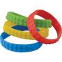 48 Building Block Silicone Bracelets for Birthday Party Favors Kids Goody Bag Supplies for Boys and Girls Carnival Ninjago Novelty Rubber Wristbands