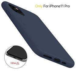 Miracase Liquid Silicone Case Compatible with iPhone 11 Pro 5.8 inch(2019), Gel Rubber Full Body Protection Shockproof Cover Case Drop Protection Case (Navy Blue) …