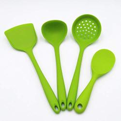 Four-piece Set Does Not Hurt Sticky Cooking Silicone Kitchenware Set Shovel Spoon Colander Rice Spoon Color Random