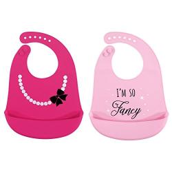 Hudson Baby Unisex Baby Silicone, Waterproof Bibs