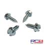 Four (4) Blue License Plate Screws - Zinc Plated Fasteners for Securing License Plates, Frames, and Covers on Domestic Cars and Trucks That Use Nylon Screw Insert Retainers (Blue Zinc Plated)