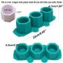 MeiMeiDa 3 Pack Mini Octagon Flower Pot Silicone Molds - Succulent Plant Planter Pot Mold Concrete Cement Plaster Molds, Silicone Ice Shot Glass Molds, DIY Craft Molds for Small Cactus or Seedlings