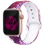 Kaome Floral Bands Compatible with Apple Watch 38mm 40mm 42mm 44mm, Soft Silicone Fadeless Pattern Printed Replacement Strap Bands for Women, Compatible with iWatch Series 5/4/3/2/1, S/M M/L