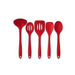 Silicone kitchenware, 5 Piece Silicone Cooking Utensils Set, Spatula Set Silicone Kitchen Utensils, Nonstick and Heat Resistant Cookware Set