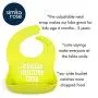 Simka Rose Silicone Bib - Waterproof Baby Bibs for Girls and Boys - Perfect for Babies and Toddlers - Easy to Clean Feeding Bibs - Excellent Baby Shower Gift - Set of 2 (Navy/Lime)