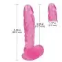 Realistic Womens 8.85 Inch Suction Cup Silicone Soft-??Ld? Toys Pink Baofubaomei