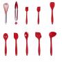 tianxiangjiaju 10 Pcs Silicone Kitchenware Set Kitchenware Set Kitchen Cooking Tools Red