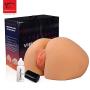 CyberSkin Male Masturbator Perfect Ass with Mega Big Powerful Vibrating Egg, Light, Realistic 3D Lifelike TPE Love Doll Toy Butt Full Size, Vagina Anal 2 Entry, Pussy & Backdoor Stroker, Love Doll