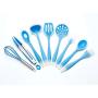 JunbosiKitchenware Silicone Kitchenware 9 Piece Set Silicone Cooking Spoon Shovel Food Clip Kitchenware