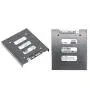Pasow 2 Pack 2.5" to 3.5" SSD HDD Hard Disk Drive Bays Holder Metal Mounting Bracket Adapter for PC (Bracket)