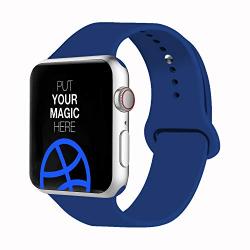 VATI Sport Band Compatible for Apple Watch Band 38mm 40mm 42mm 44mm, Soft Silicone Sport Strap Replacement Bands Compatible with 2019 Series 5 iWatch Apple Watch Series 4/3/2/1, Sport, Nike+, Edition