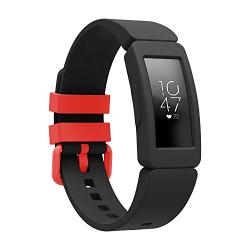 GOSETH Compatible with Fitbit Ace 2 Bands for Kids 6+, Replacement Silicone Accessories Bracelet for Fitbit Ace 2 Fitness Tracker(Black+Purple+Red)