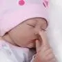 Pinky 22inch 55cm Lifelike Reborn Baby Girl Doll Soft Silicone Sleeping Baby Realistic Looking Newborn Doll Toddler Kid Birthday and Xmas Gift