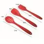 HKJCC Silicone Kitchenware 10 Piece Non-Stick Cookware Set Kitchen Tools Baking Tools (Red 10 Piece Set),Red