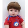 Binxing Toys Reborn Toddlers 24inch Boy Brown Hair Blue and Red Stripe Monkey Pattern Outfit Adorable Realistic Cute Baby for Child Age 5+ (Monkey)