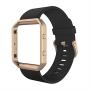 Simpeak for Fitbit Blaze Bands with Frame, Silicone Replacement Band Strap with Frame Case for Fit bit Blaze Smart Fitness Watch, Small/Large