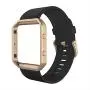 Simpeak for Fitbit Blaze Bands with Frame, Silicone Replacement Band Strap with Frame Case for Fit bit Blaze Smart Fitness Watch, Small/Large