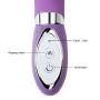 Loveria Vibrating Multispeed Silicone Lovers Ribbed Screw Thread Dildo 100% Pure Medical Grade Silicone Waterproof 10 Powerful Functions G-spot Vibrator Sex Toy for Adults(Purple)