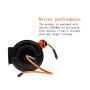 Giraffe Retractable Air-Hose-Reel with 3/8 in. x 50 Ft Hybrid Air Hose,Auto Rewind Pneumatic Hose Reel,300PSI Heavy Duty Steel-Reel