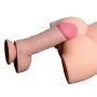 Wushuangyu 8.07 Inch Double Layer Silicone D?ld? Huge Powerful Suction Cup Relax Massage Waterproof for Women - Vibrant Toy
