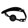 HuntGold Fetish Erotic Silicone Mouth Gag Ball Leather Bondage Restraint Strap Sex Toy Black
