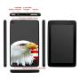 GinHo Customized Protective Cover Kindle Fire 7 American Bald Eagle with Slim Soft Durable TPU Ultra-Clear Silicone UV Printing Case
