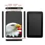 GinHo Customized Protective Cover Kindle Fire 7 American Bald Eagle with Slim Soft Durable TPU Ultra-Clear Silicone UV Printing Case