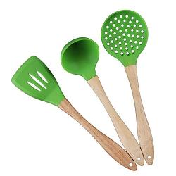 Cooking Tool Sets - 3 5 7 Pcs Silicone Ware Non Stick Set Spoon Shovel With Wooden Handle 2019 - Tool Cooking Sets Cooking Tool Sets Wooden Honey Spoon Cook Plastic Soup Aluminum Children