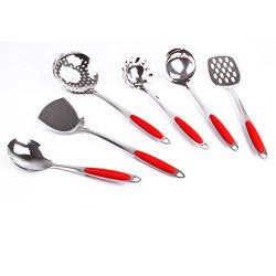 SKYyao Kitchen utensil set Stainless steel kitchenware seven-piece silicone series scoop stainless steel Set