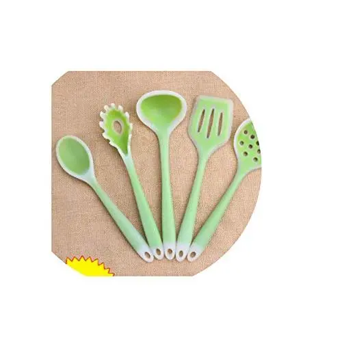 5/8Pcs/Set Of Kitchen Silicone Scraper Strainer Silicone Kitchen Spatula Silicone Kitchenware Set,5Pcs Set